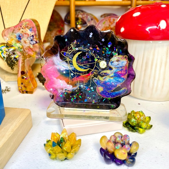 Handmade Other - Handmade Mystical Space Otter Resin Art